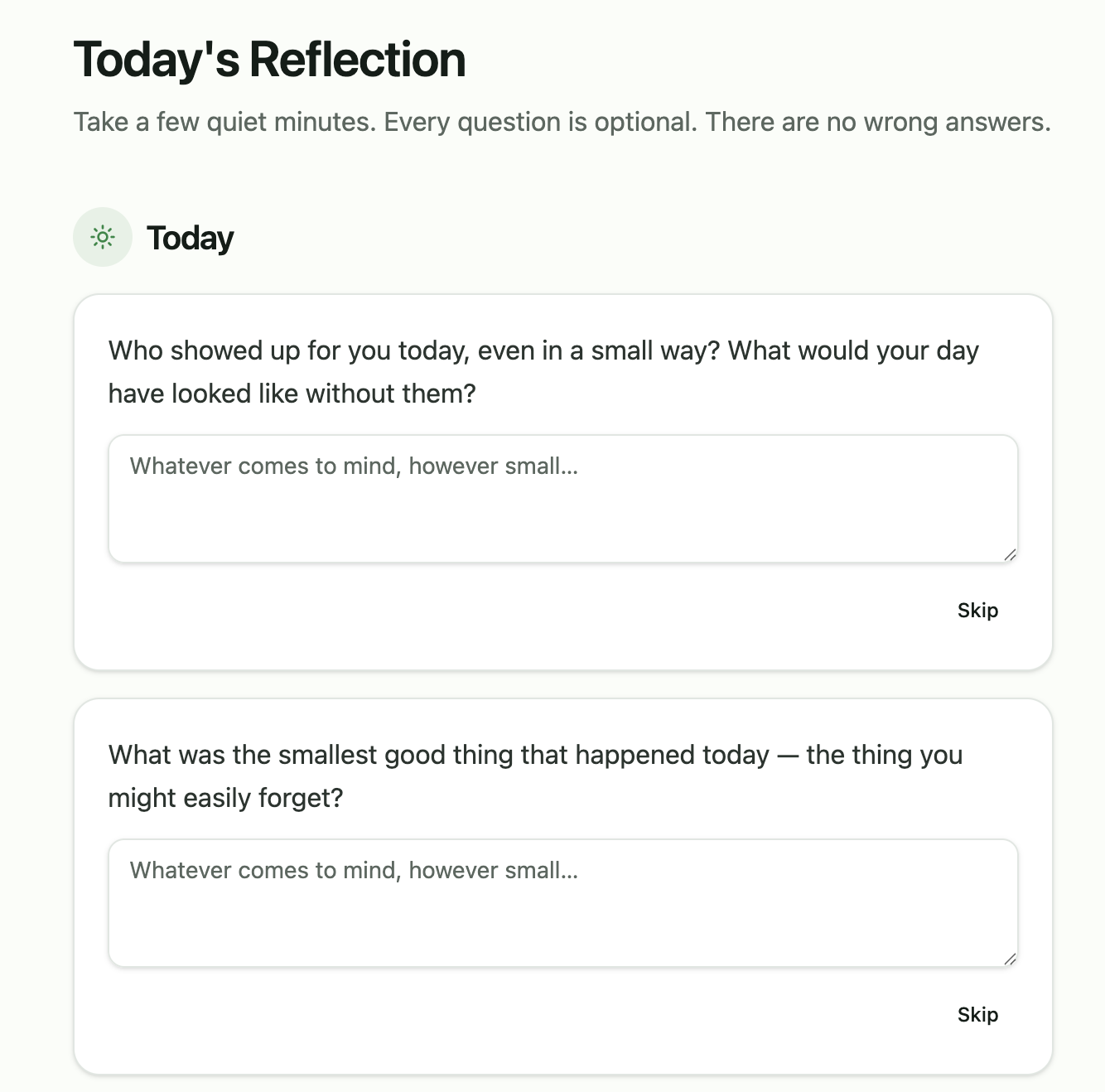 Preflection app screenshot 2
